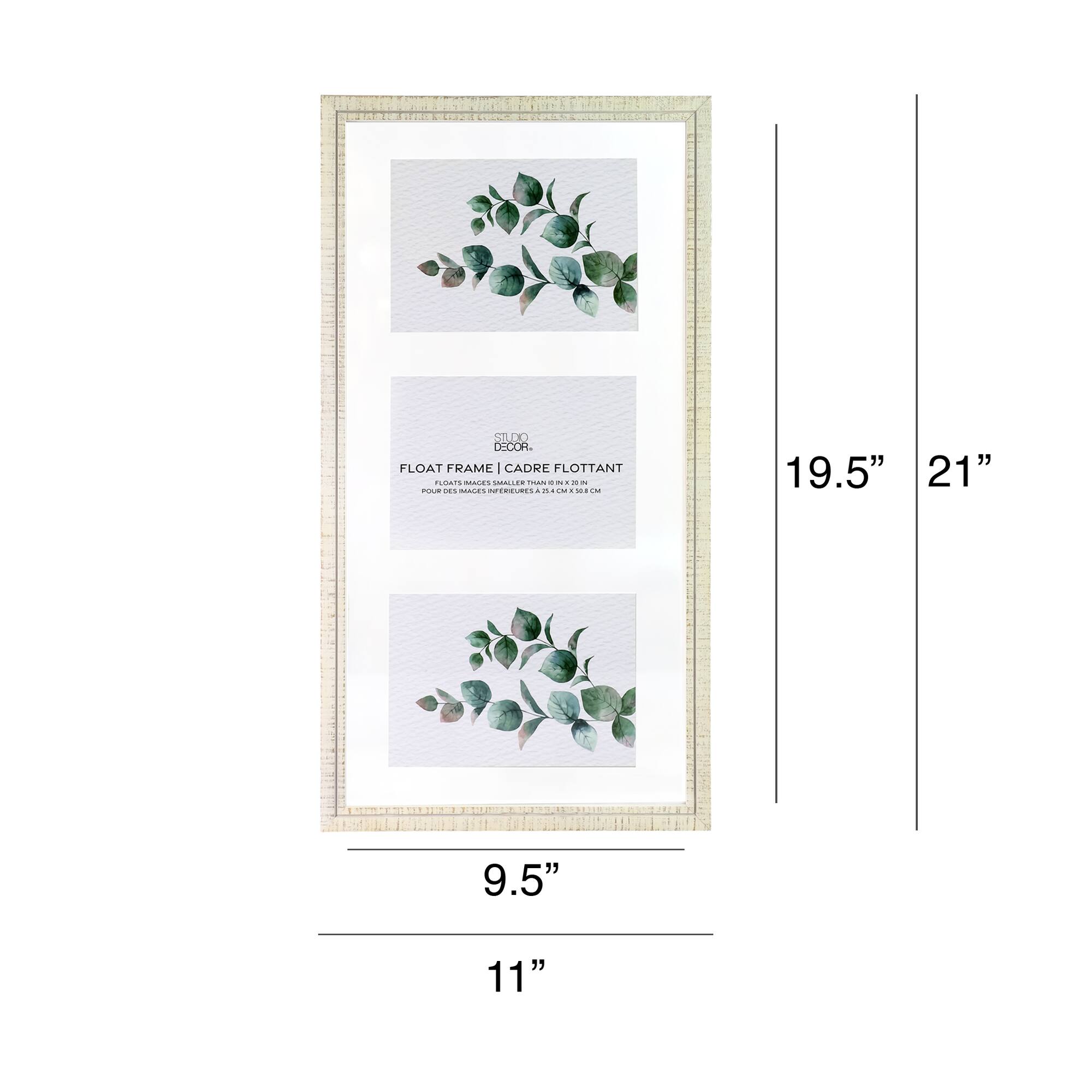 6 Pack: White Wooden 10" x 20" Float Frame, Alexandria by Studio Décor®
